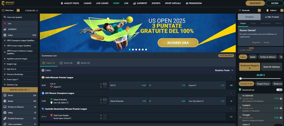 Pagina iniziale di Royalist Play